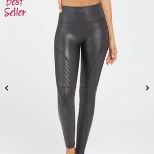 Spanx Faux Leather Moto Leggings